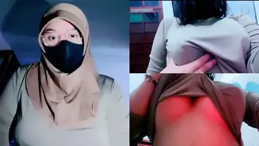 Bokep Jilbab Ukhti Remas Toket Gede Live di Kamar poster