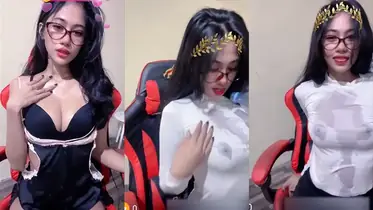 Una Live Pamer Dada Besar Bikin Sange poster